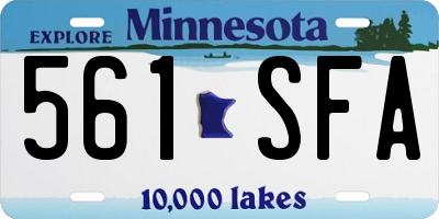 MN license plate 561SFA