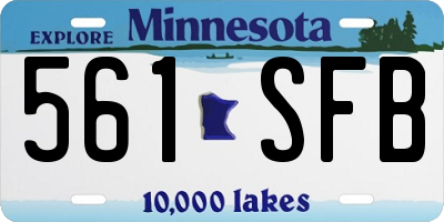 MN license plate 561SFB