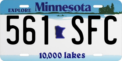 MN license plate 561SFC