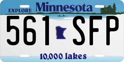 MN license plate 561SFP