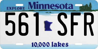 MN license plate 561SFR