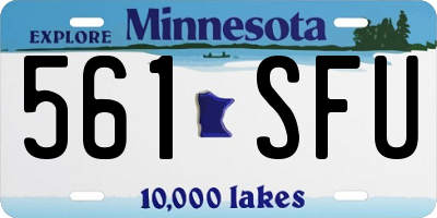 MN license plate 561SFU