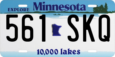 MN license plate 561SKQ