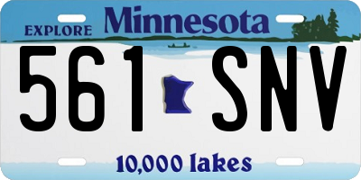 MN license plate 561SNV