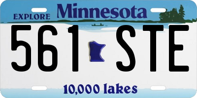 MN license plate 561STE