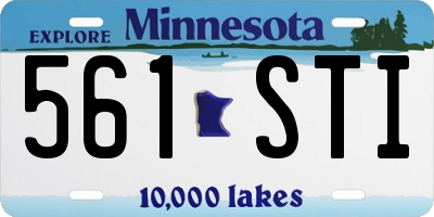 MN license plate 561STI