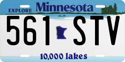 MN license plate 561STV