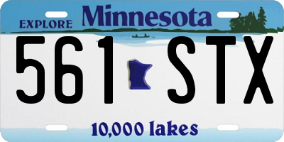 MN license plate 561STX