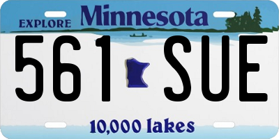 MN license plate 561SUE