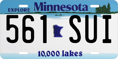 MN license plate 561SUI