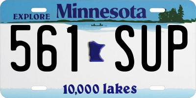 MN license plate 561SUP