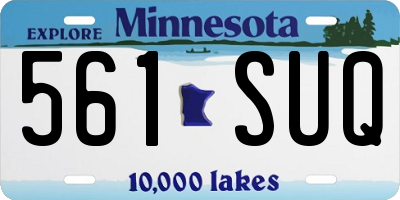 MN license plate 561SUQ