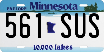 MN license plate 561SUS