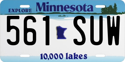 MN license plate 561SUW