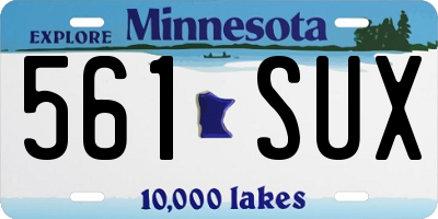 MN license plate 561SUX