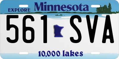MN license plate 561SVA