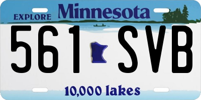 MN license plate 561SVB