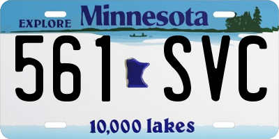MN license plate 561SVC
