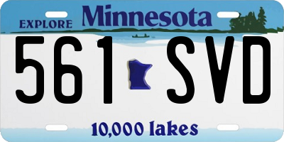 MN license plate 561SVD