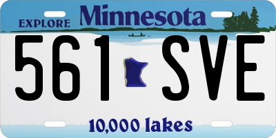 MN license plate 561SVE