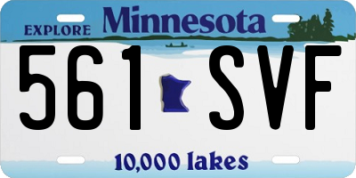 MN license plate 561SVF