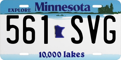 MN license plate 561SVG