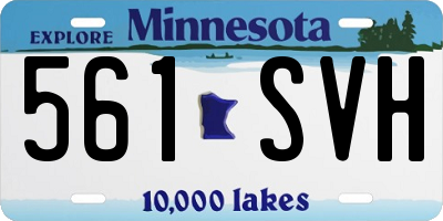 MN license plate 561SVH