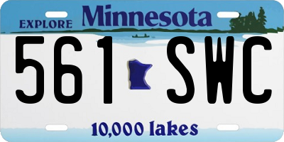 MN license plate 561SWC