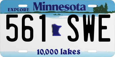 MN license plate 561SWE