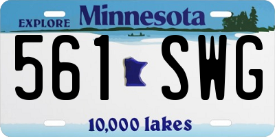 MN license plate 561SWG