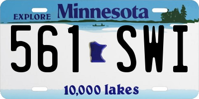 MN license plate 561SWI