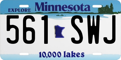 MN license plate 561SWJ