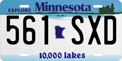 MN license plate 561SXD
