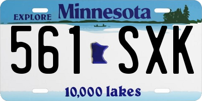 MN license plate 561SXK
