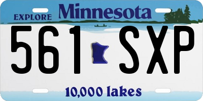 MN license plate 561SXP