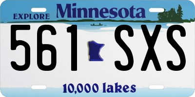 MN license plate 561SXS