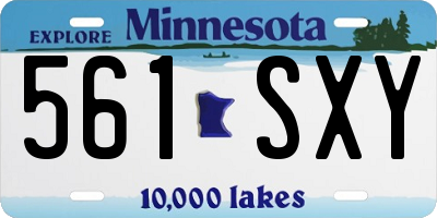 MN license plate 561SXY
