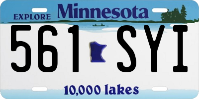 MN license plate 561SYI