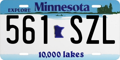 MN license plate 561SZL