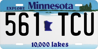 MN license plate 561TCU