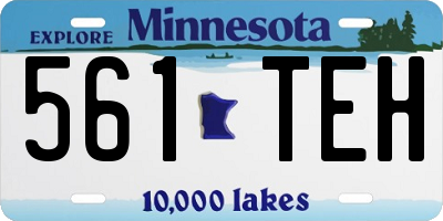MN license plate 561TEH