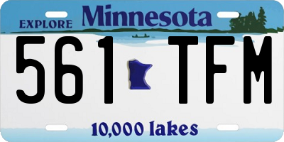 MN license plate 561TFM