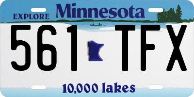 MN license plate 561TFX
