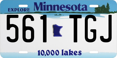 MN license plate 561TGJ