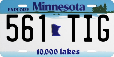 MN license plate 561TIG
