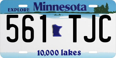 MN license plate 561TJC