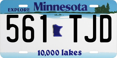 MN license plate 561TJD