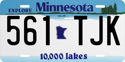 MN license plate 561TJK