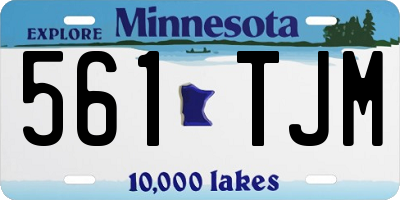 MN license plate 561TJM