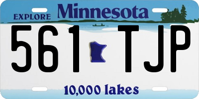 MN license plate 561TJP